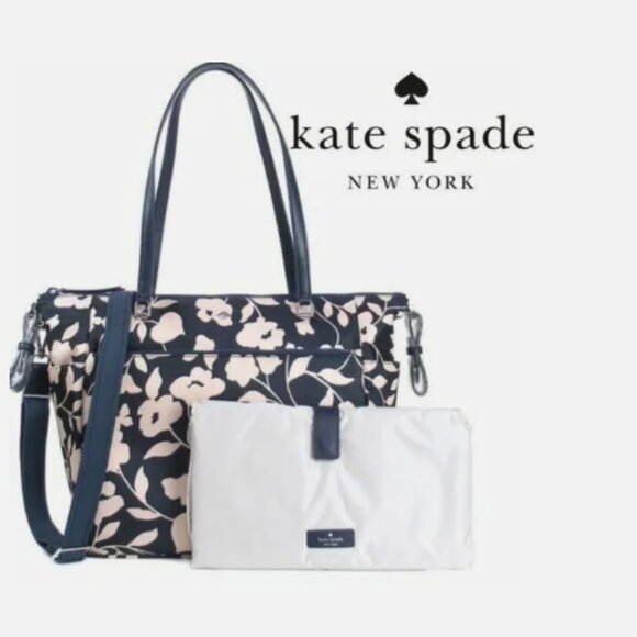Kate Spade New York Jae Baby Nylon Diaper Bag with Changing Pad Garden Vine - Picture 5 of 9